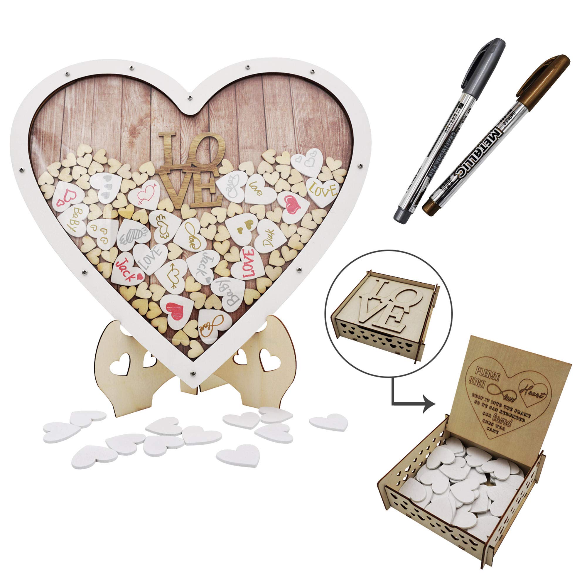 Buy HEHONGWEI Wedding Guest Book Alternative,Rustic Wedding Decorations