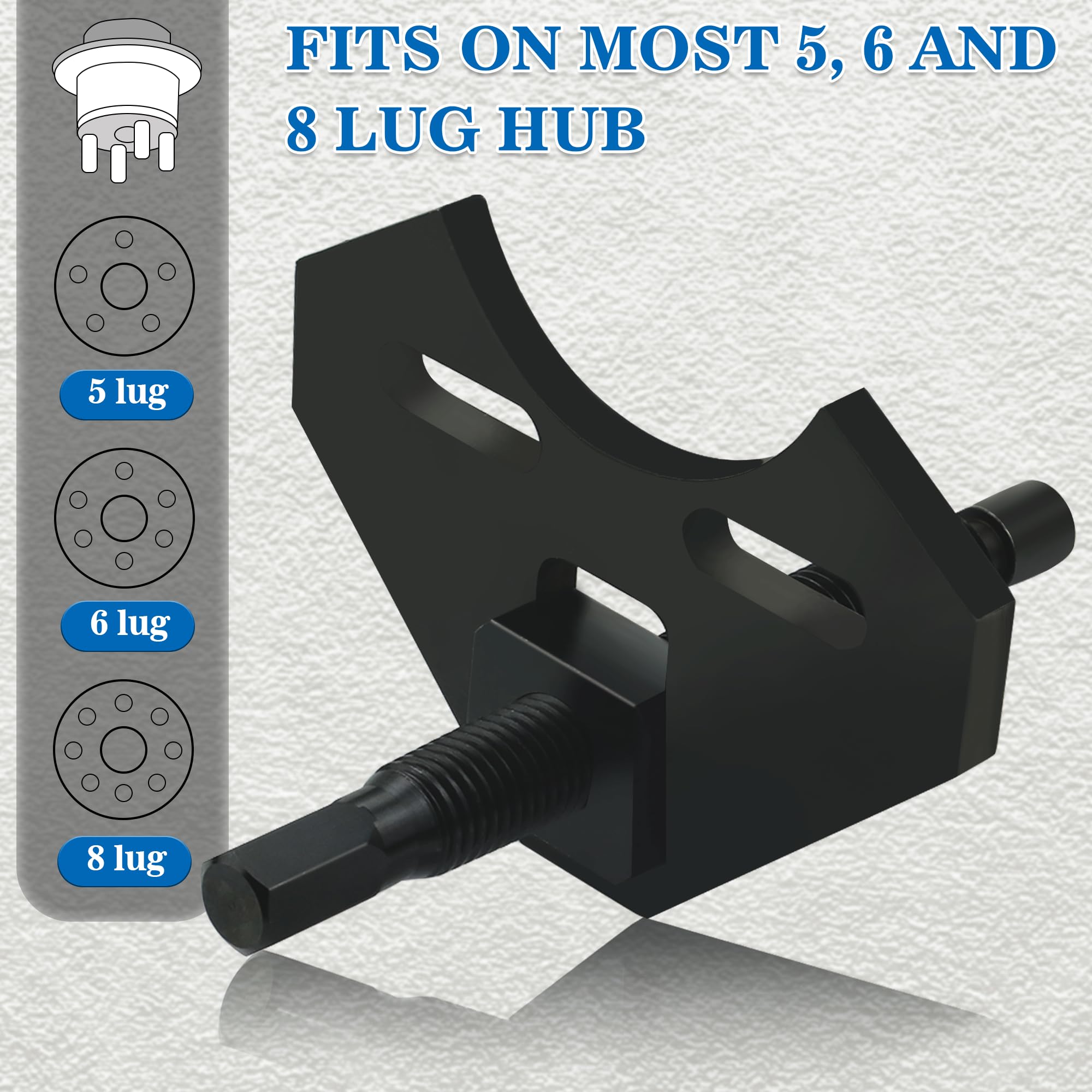 Binazon 40100 Hub Remover, 40100 Hub Remover Tool Sets Fits for 5, 6, and 8 Lug Hub Assemblies on Cars Or Trucks (1/2" Thick)