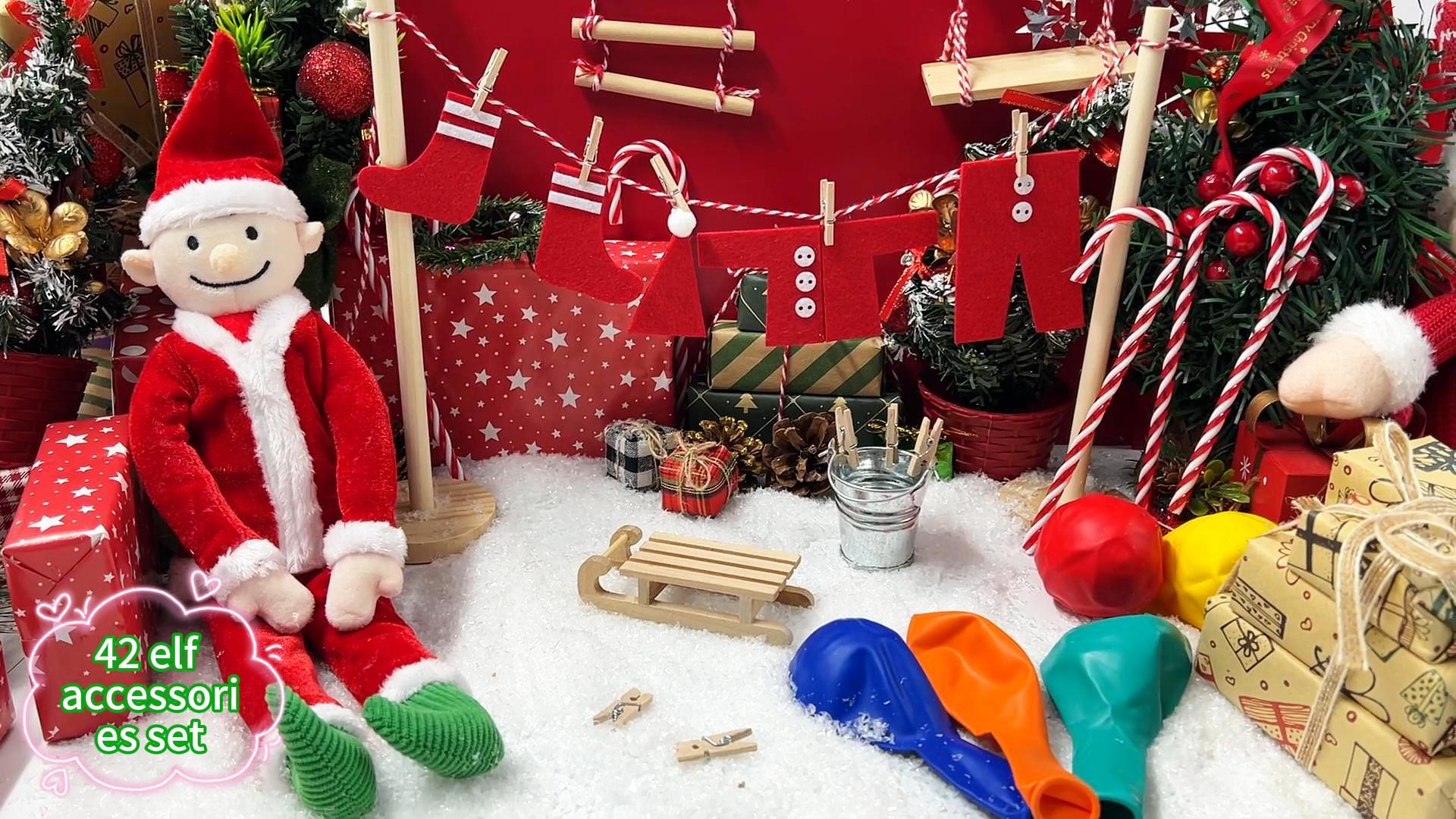 Set De 2 Batas De Elfo Navideñas Para Muñecas De 30 Cm – Ropa Festiva Con Detalles De Santa – Ideal Para Decoración De Casas De Muñecas