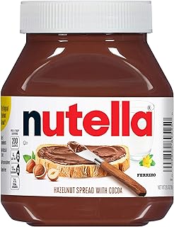 Nutella Hazelnut Spread with Cocoa, Creamy Hazelnut Spread, Breakfast Favorite, 26.5 oz Jar