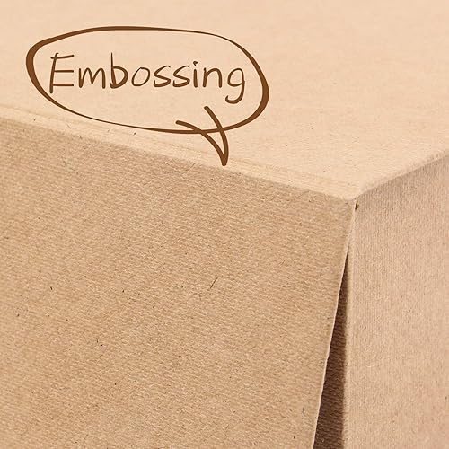 Miniatura 3 de Caja plegable de papel Kraft, color marrón, de 11 x 7.8 x 3.5 pulgadas caja de regalo con tapa, magnética, para padrinos y damas de honor caja de