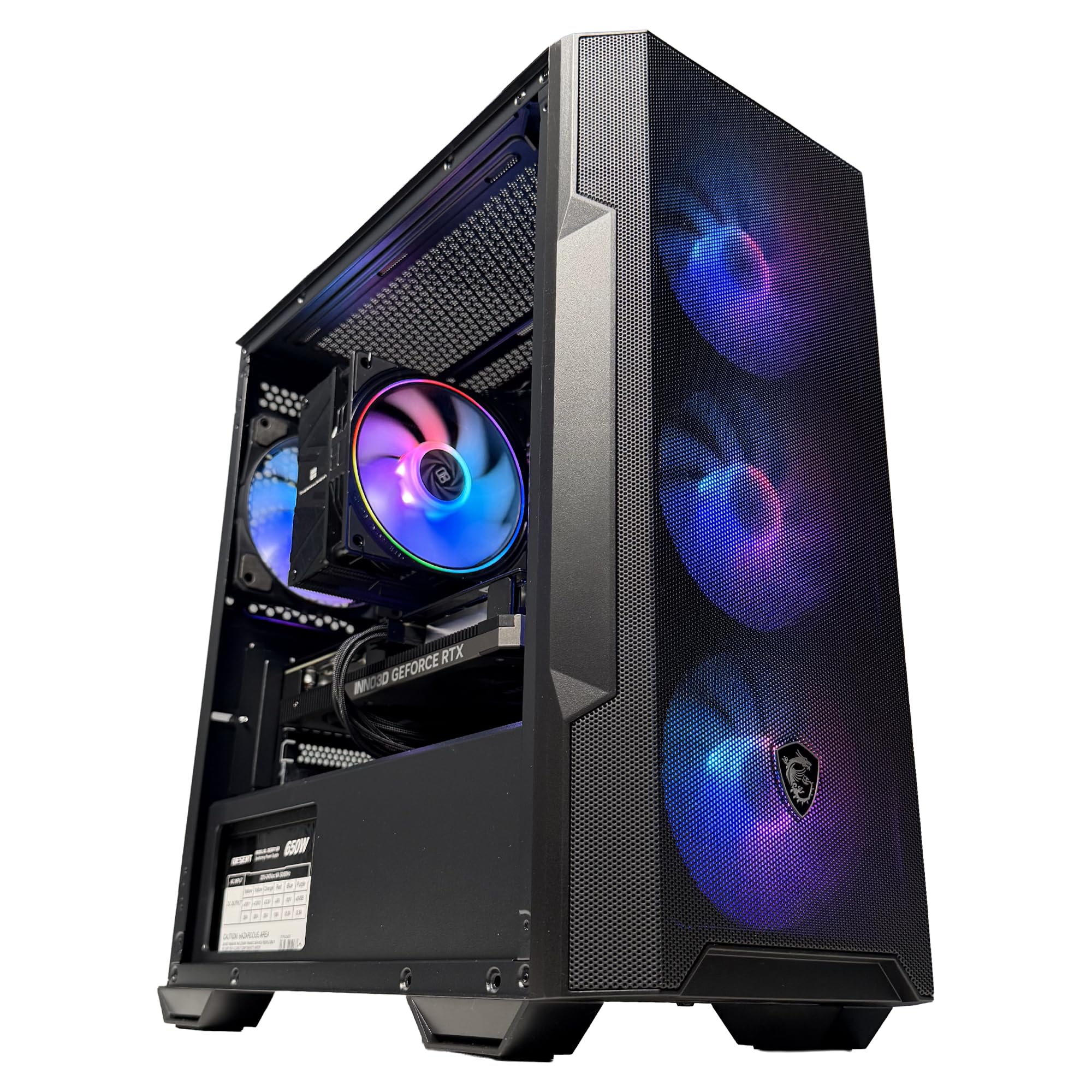 Golook PC Gaming Tokyo 3.3 - Ryzen 5 5600X / 16GB RAM / 1TB NVME M.2 / RTX 5050 8GB / B550M / 5 Ventole Raffreddamento - Computer Fisso