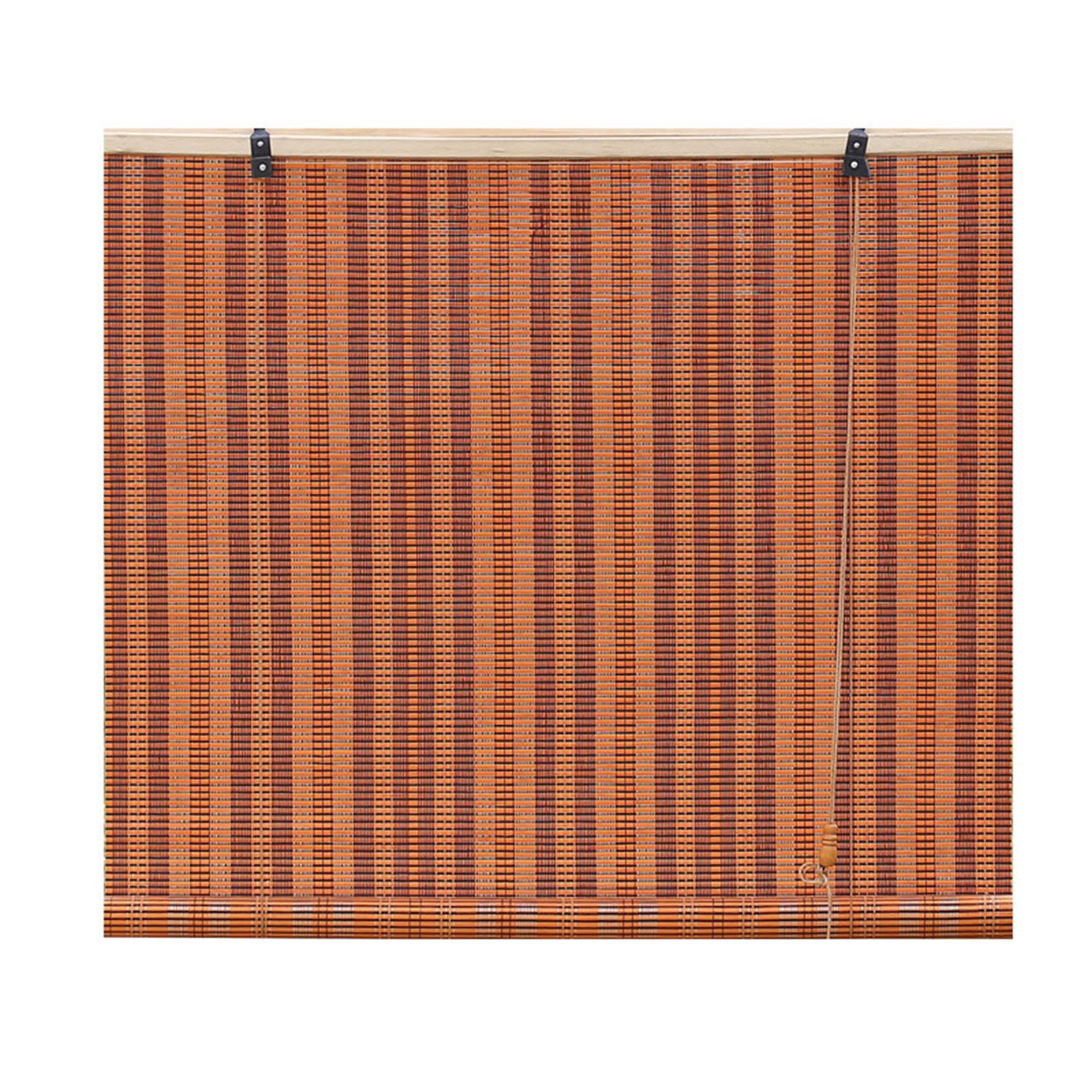 Store Enrouleur Exterieur,Isolation Thermique,Personnalisable Store Romain en Bambou,Store à Rouleau en Bambou Naturel,Store Enrouleur en Bois pour Fenêtres et Portes (100*180cm/39*71in)