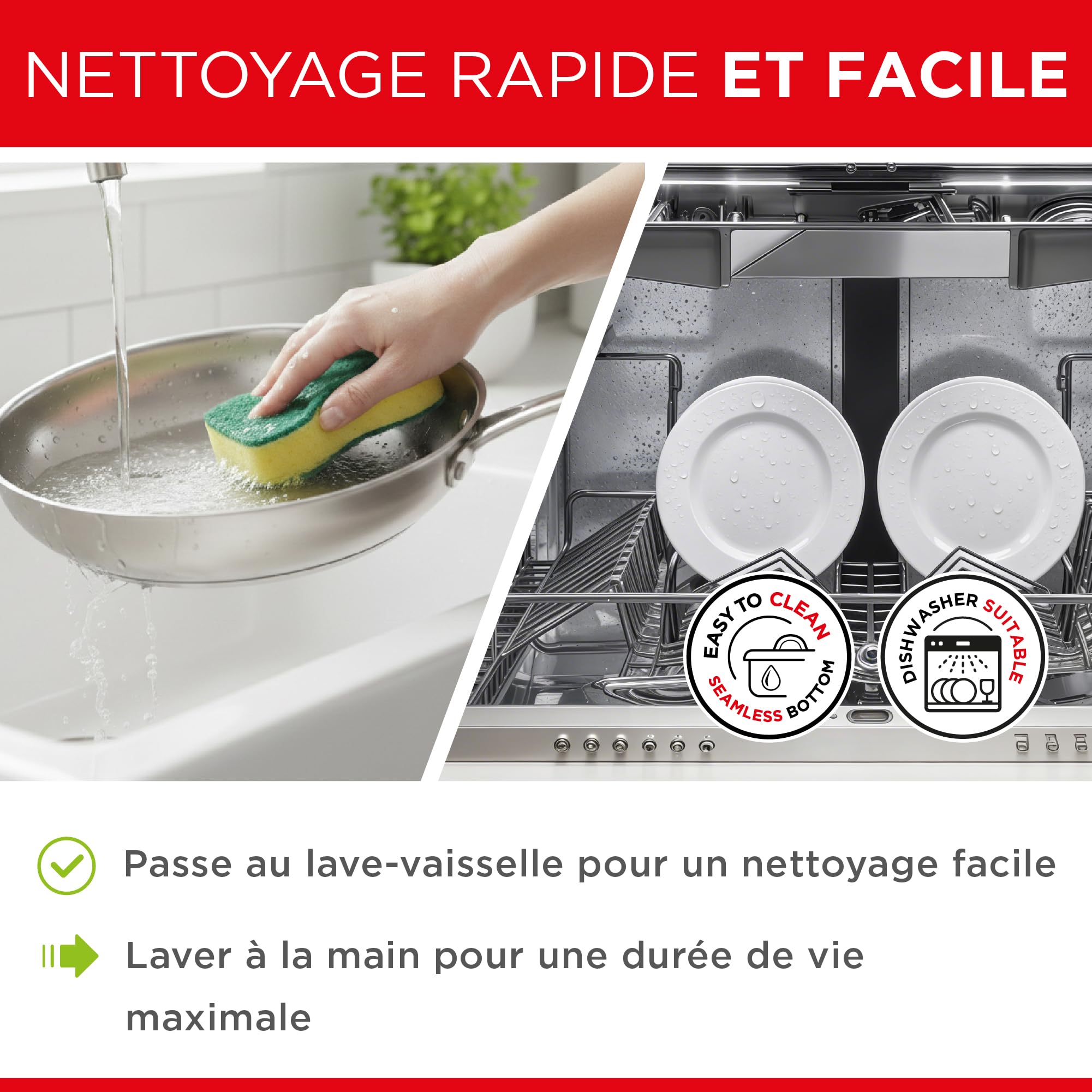Kuhn Rikon Set de 2 Poêles Allround en Inox 18/10 - Ø 24 et 28 cm