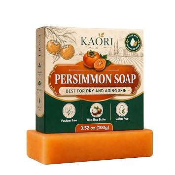 KAORI Deodorizing Persimmon Soap |Feel fresh and clean all day long | with Persimmon Extract for Men & Women 1pc