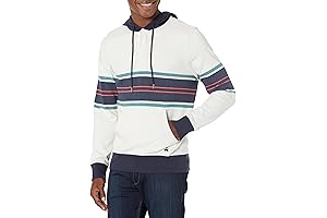 Brooks Brothers Men's Long Sleeve Chest Stripe Rugby Hoodie: Sporty Comfort with...