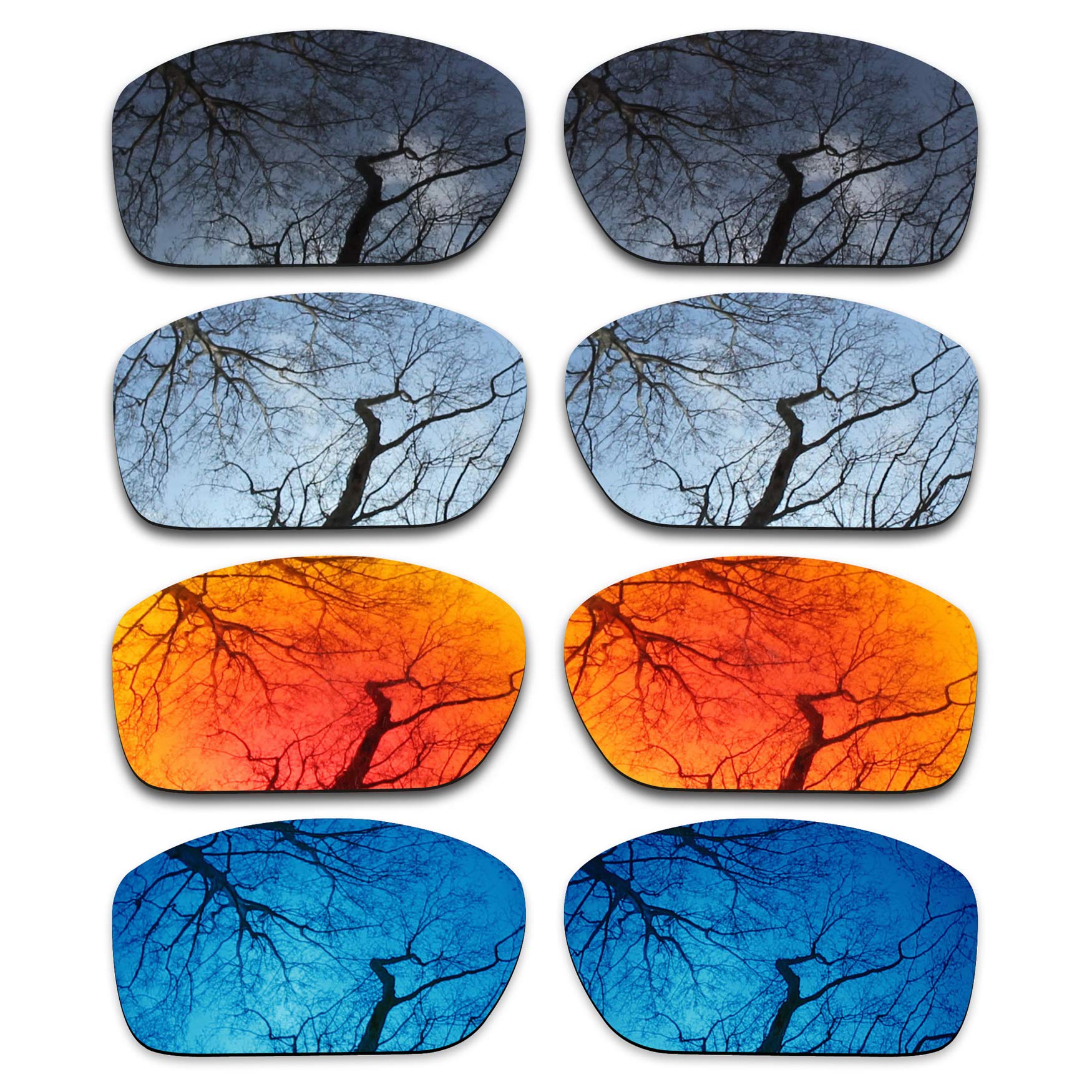 ToughAsNails Set of 4 Polarized Replacement Lenses for Oakley Scalpel Pack-BSFM4