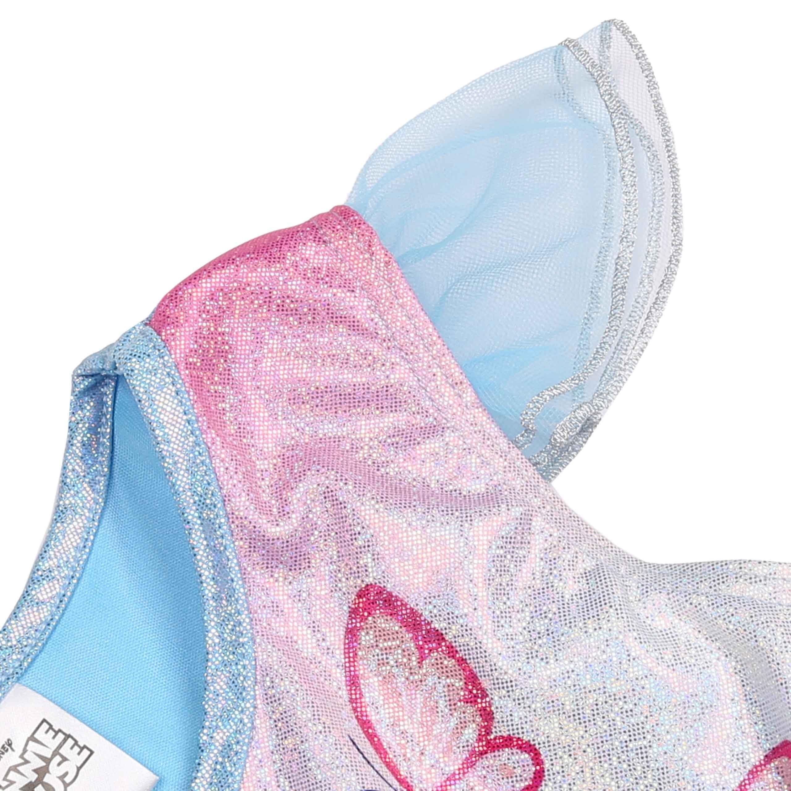 Frozen Anna Elsa Abito a Maniche Corte in Tulle Color Pesca, Abito da Bambina
