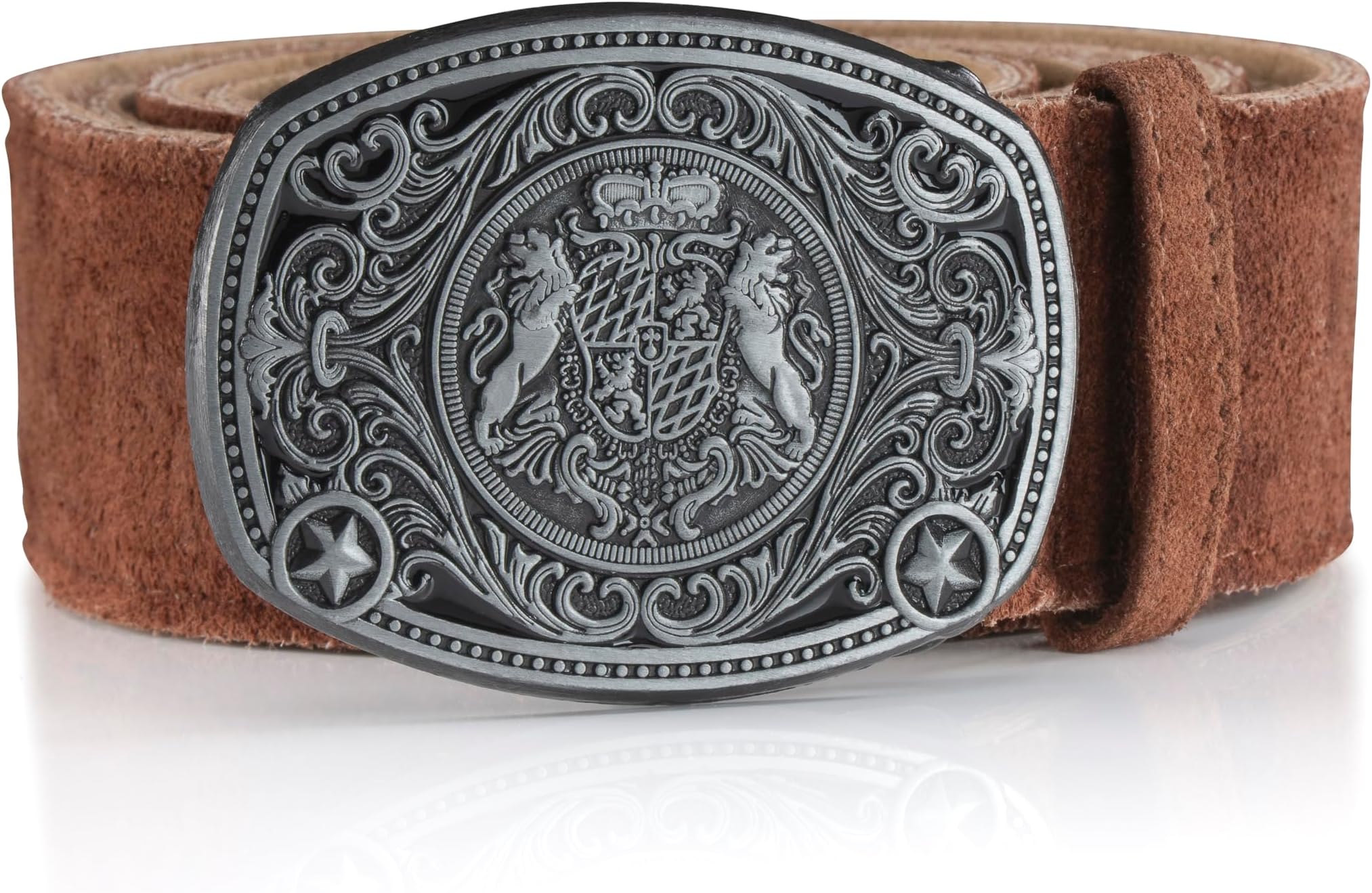Traditional German Trachten Belt with Buckle for Lederhosen & all trousers