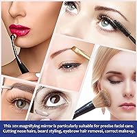 Vista 5 de Magnifying Mirror 20x / 1x Two Sided, Double Sided Magnifying Mirror with Stand, Magnified Hand Mirror for Makeup, Blackhead/Comedone Removal