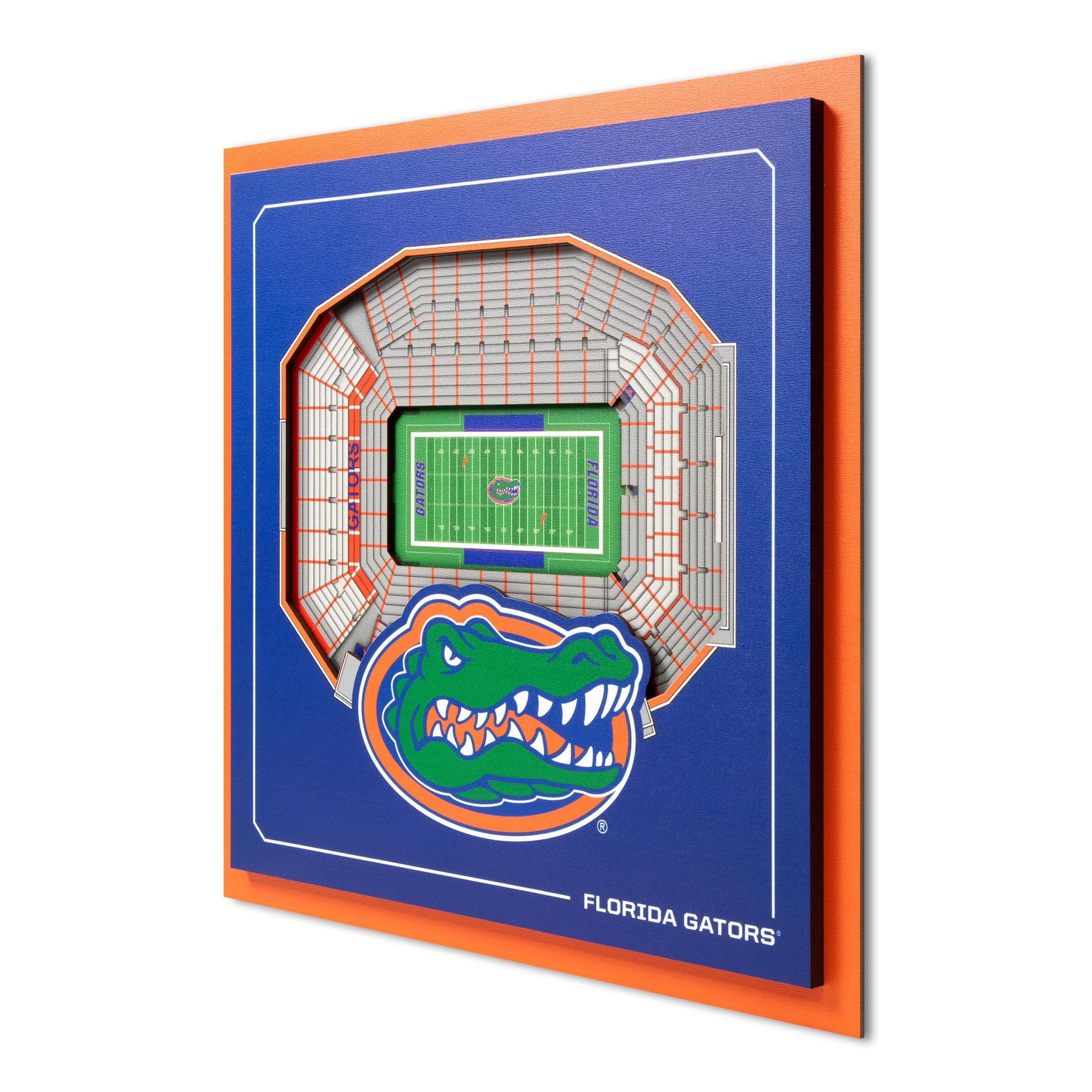 YouTheFan Officially-licensed NCAA Stadium Series 3D Wall Art - multi-layer team stadium replica, detailed sports fan gift, indoor decor