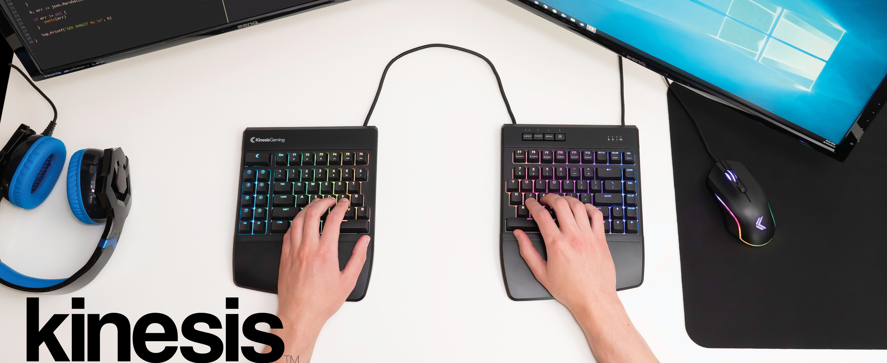 Amazon.com: KINESIS Gaming Freestyle Edge RGB Split Mechanical