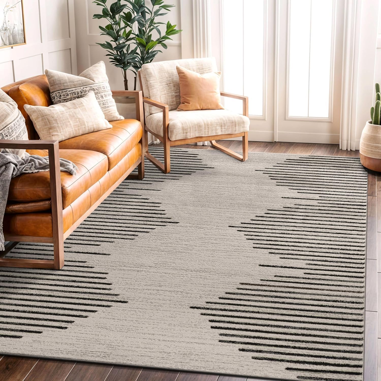 Tapis antidérapant et lavable 150x180cm fini les glissades salon