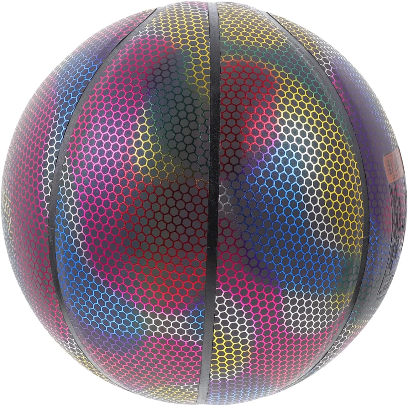 Holographic Glow-in-The-Dark Basketball Size 7 Wear-Resistant PU Training Equipment for Youth for Evening Activities 1 Piece