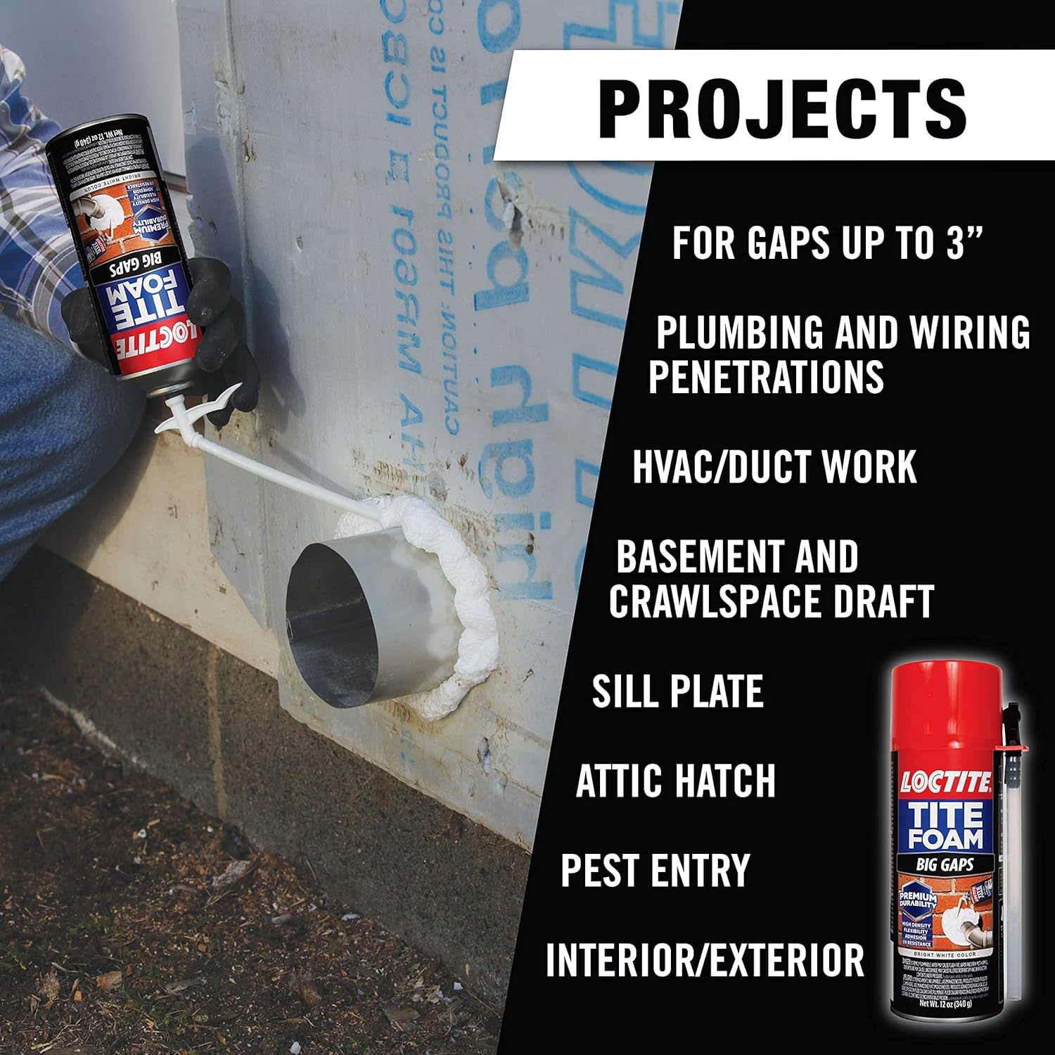Loctite 2378565 Foam sealant, 12-Ounce Can, White : Industrial & Scientific
