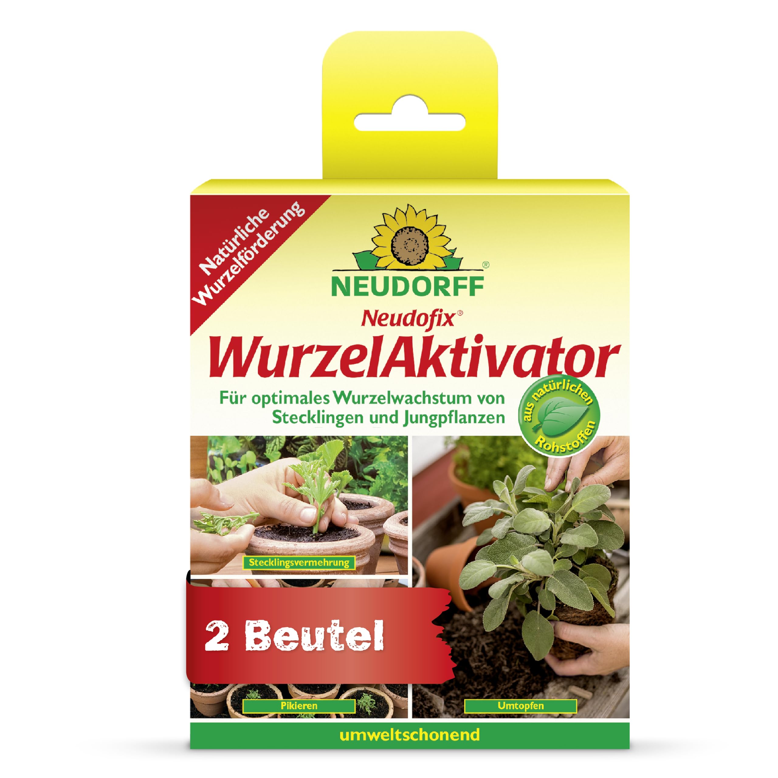 Neudorff Neudofix WurzelAktivator – Natürlicher Wurzelaktivator für optimales und schnelles Wurzelwachstum von Stecklingen und Jungpflanzen, 40 g
