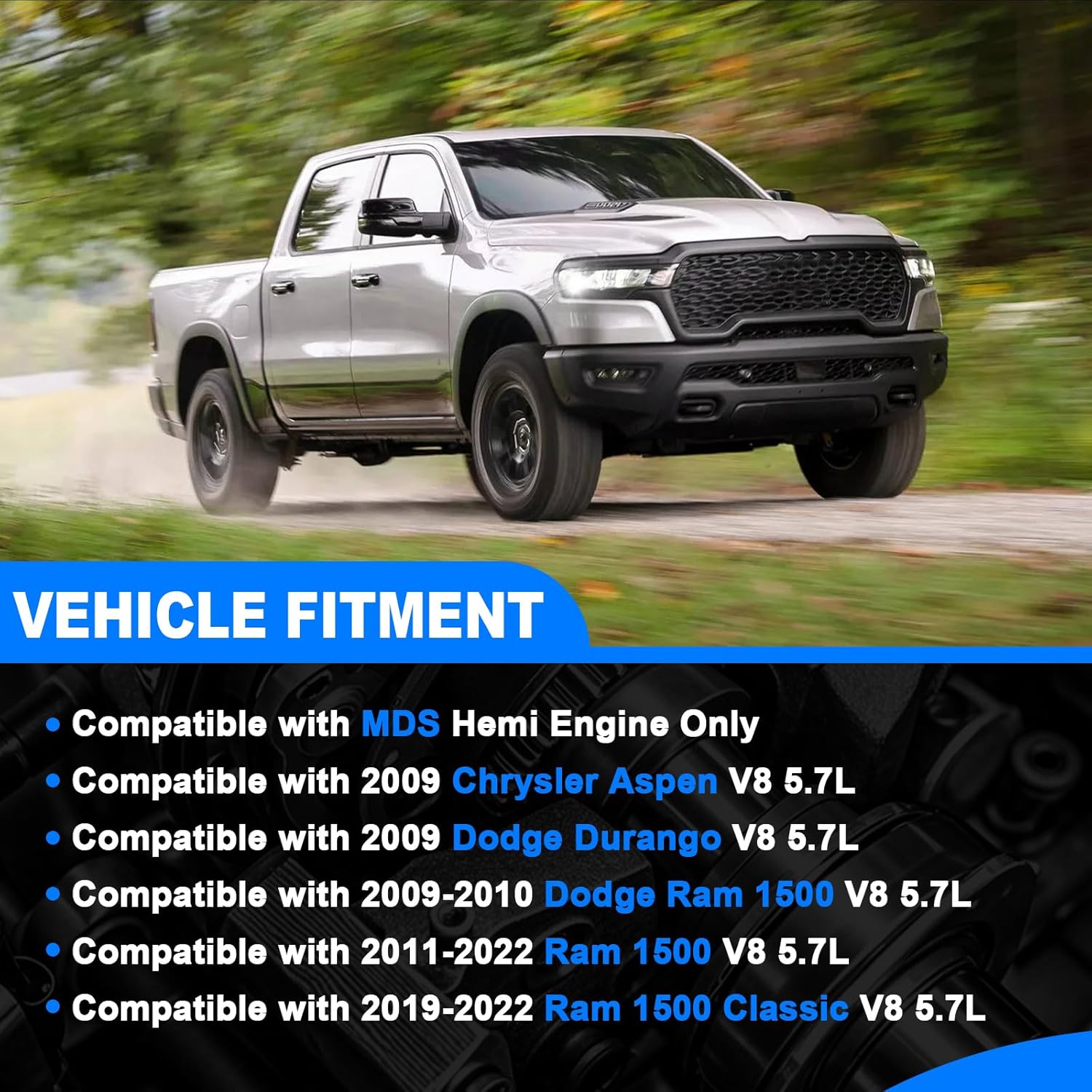 5.7 Hemi MDS Lifters and Cam Camshaft Kit Fit for 2009-2022 Dodge Ram 1500 5.7L V8 53022263AF