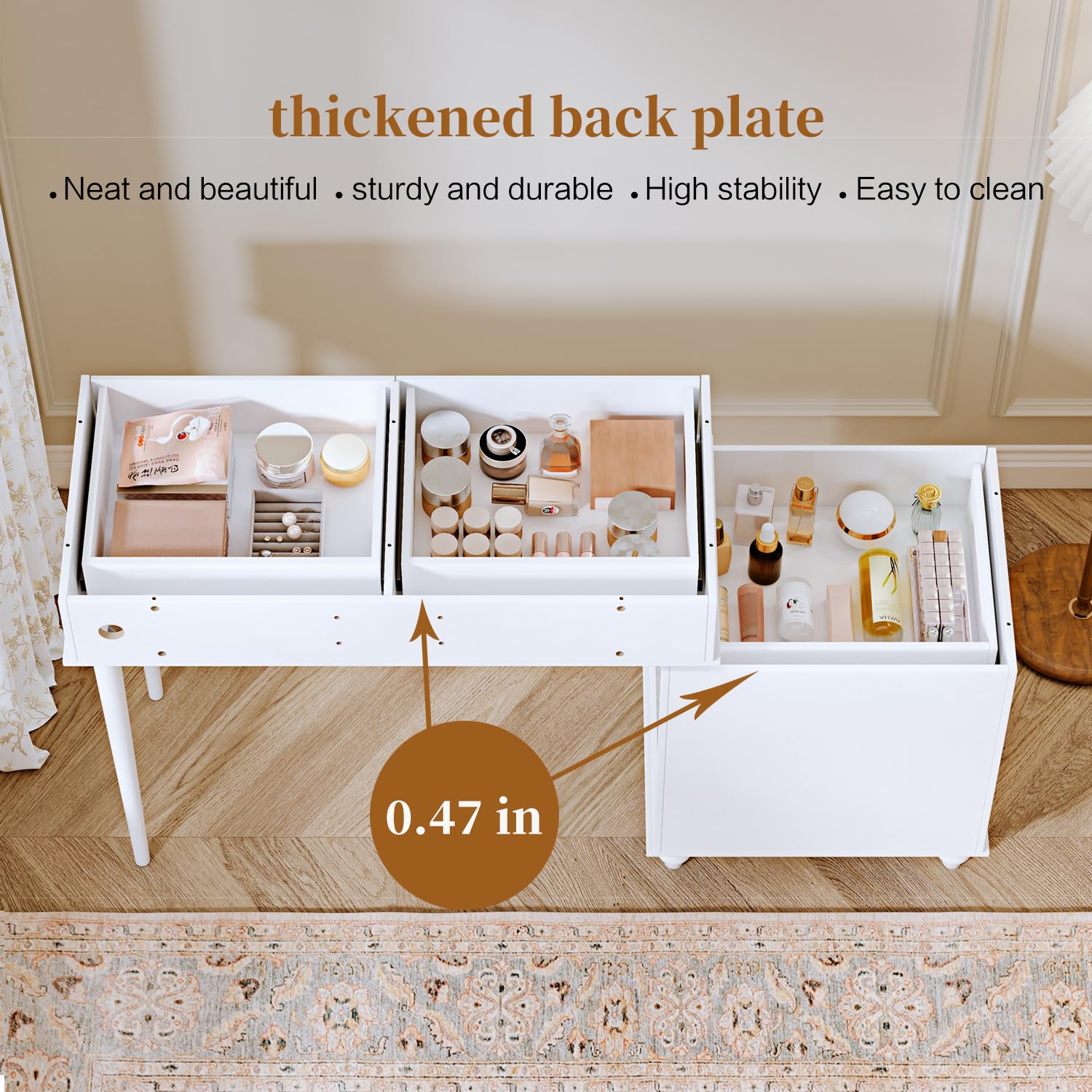 Ieejdn Vanity Desk with Mirror-VT-033