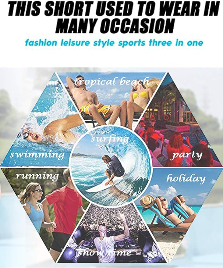 The COOFANDY Men's Swim Trunk is a stylish and comfortable bathing suit for men of all sizes, with options available in sizes S to 3XL. This swim brief features a square leg design and a board short style, making it suitable for swimming, lounging by the pool, or hitting the beach. Made from a stretchy and quick-drying material, these swim trunks are both functional and fashionable.