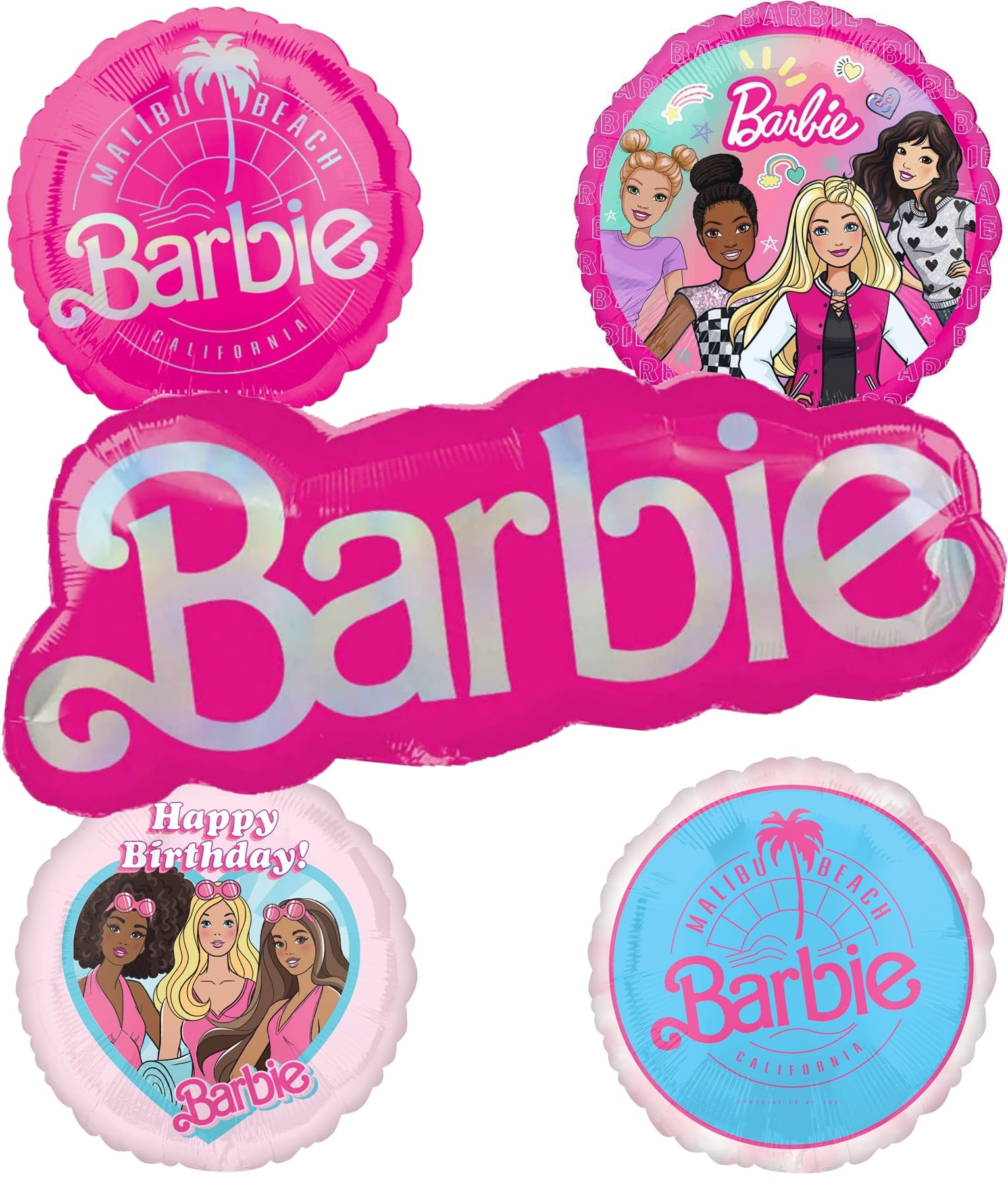 Barbie's Birthday Party Supplies Banner Foil Balloon Bouquet Decorations
