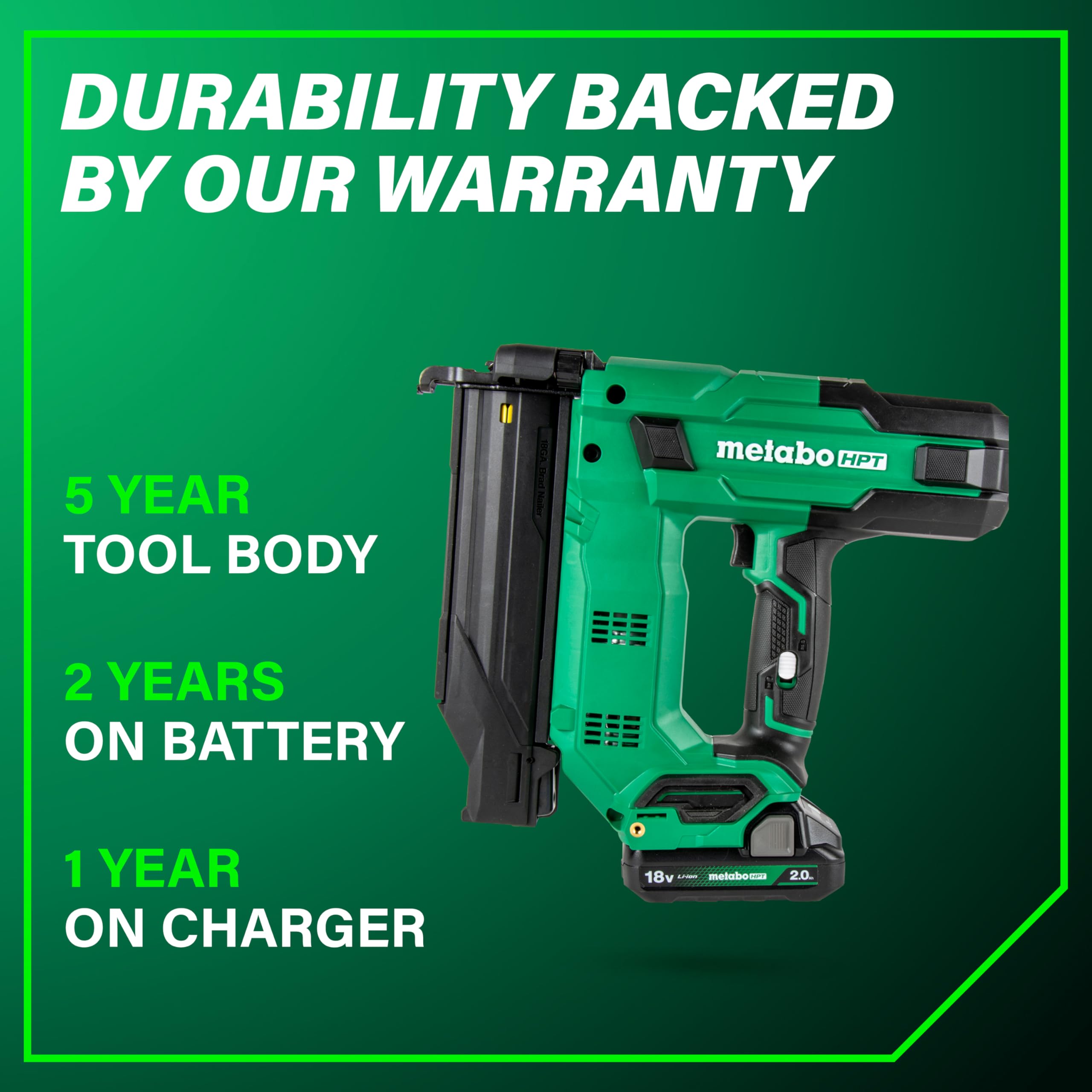 Metabo HPT 18V Cordless Brad Nailer Kit -13 Metabo HPT 18V Cordless Brad Nailer Kit -13