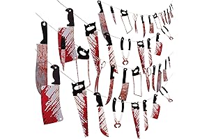 Moon Boat 4 Sets Bloody Garland Banner - Halloween Zombie Vampire Party Decorations Supplies