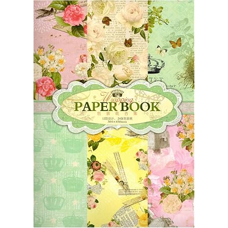 Amazon Co Jp 手作り工房 My Mama 包装紙4種類セット フレンチアンティークなデザイン ラッピングペーパー ケマージュ デコパージュ 3738 文房具 オフィス用品