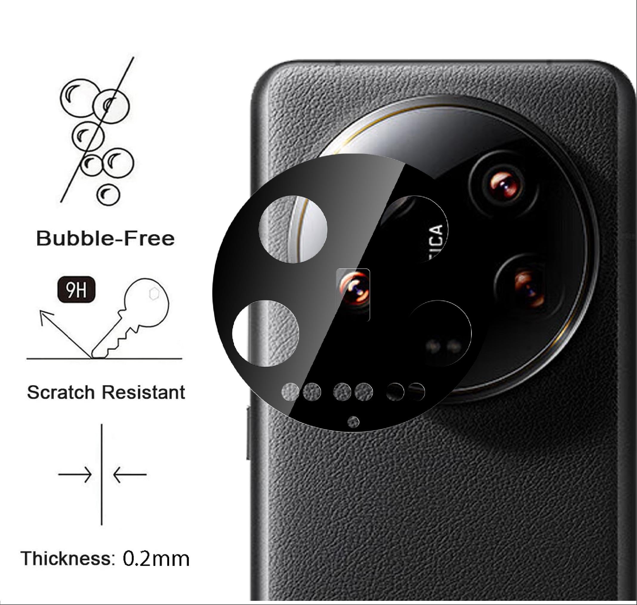 GIOPUEY Kamera Schutzfolie Für Xiaomi 14 – [2er Pack] Metallrahmen, Kratzfest, Einfach Zu Installieren