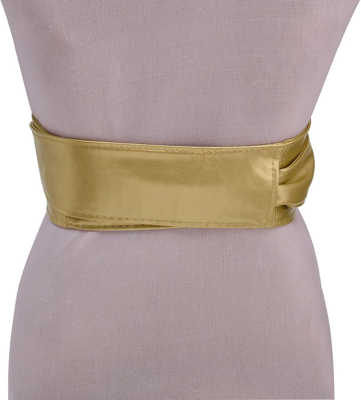 Ayliss Women Soft PU Leather Obi Belt Self Tie Wrap Cinch Belt Fashion Bowknot Waistband Wrap Belt for Dress Jumpsuit - Image 3