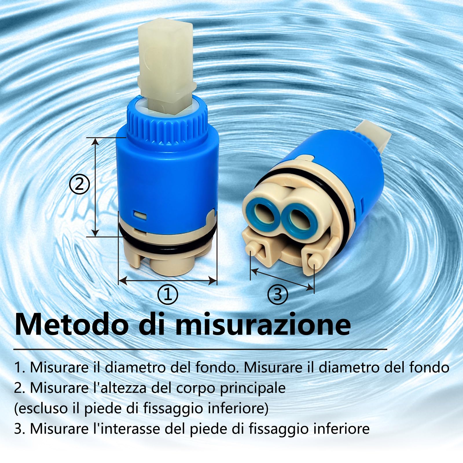 25 mm sostituzione cartuccia rubinetto in ceramica, cartucce in ceramica singola maniglia, valvola cartucce disco in ceramica per lavello cucina bagno doccia