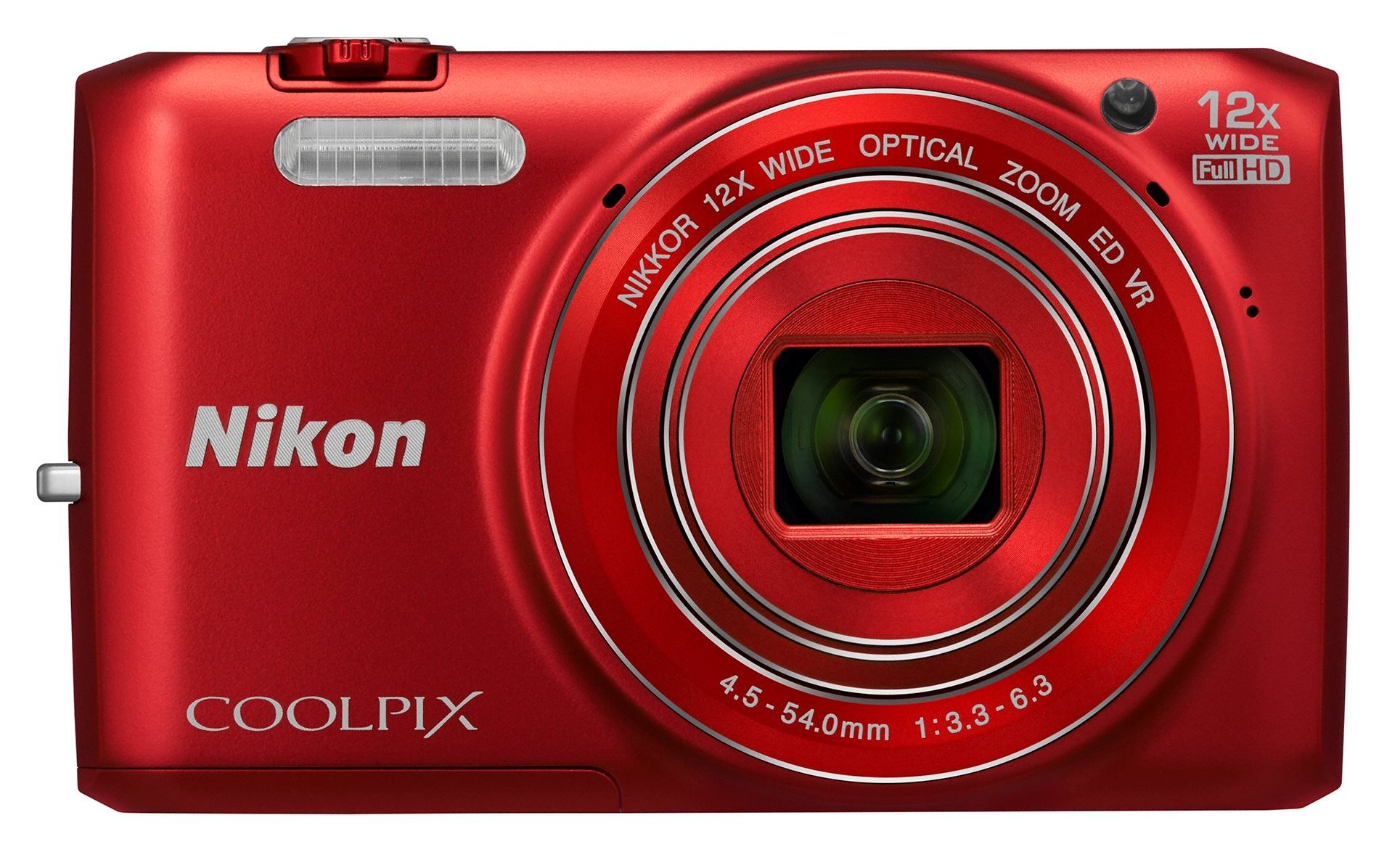 Nikon Coolpix S6800 Compact Digital Camera - Red (16.0MP, 12x