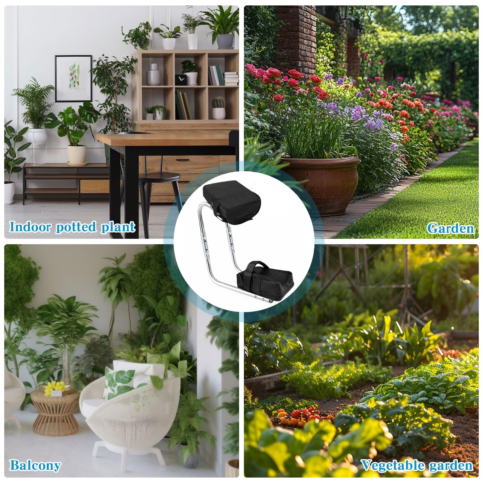 Bocguy Kniesitz Für Die Gartenarbeit, Verstellbare Höhe Gartenhocker Mit Sitz Kniepolster, Tragbare Garten Kniend Sitz, für Gartenarbeits, Garten kniends Arbeit sparende Werkzeuge