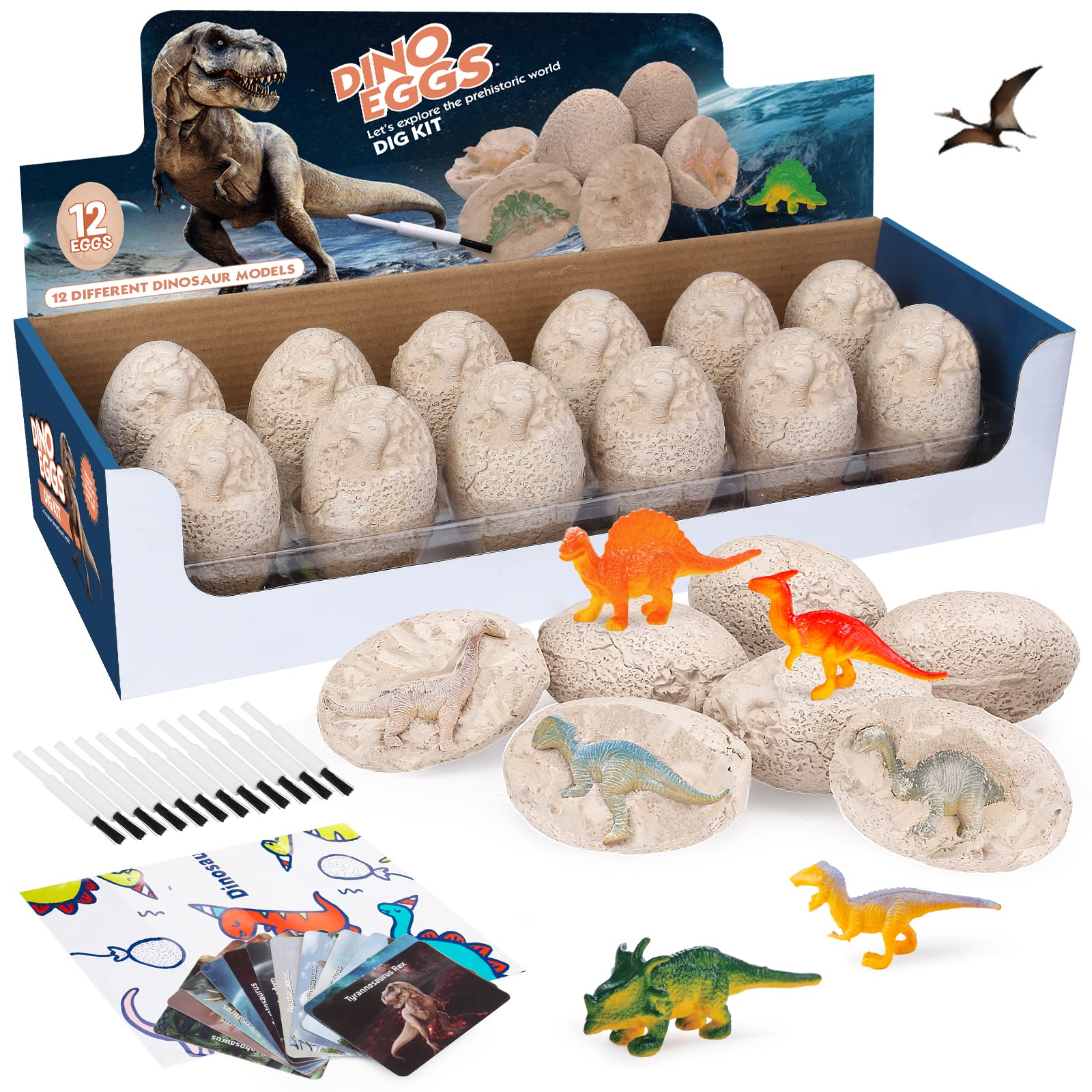 Buy GobiDex Dinosaur Eggs Dig Kit, Easter Eggs Discover 12 Surprise