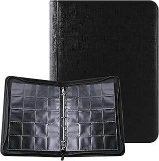 Pakesi Bikkuriman Seal Collection Holder, Chocolate Seal, Seal File, 20 Pockets, Holds 20 Sheets, 800 Sheets Binder (Black...