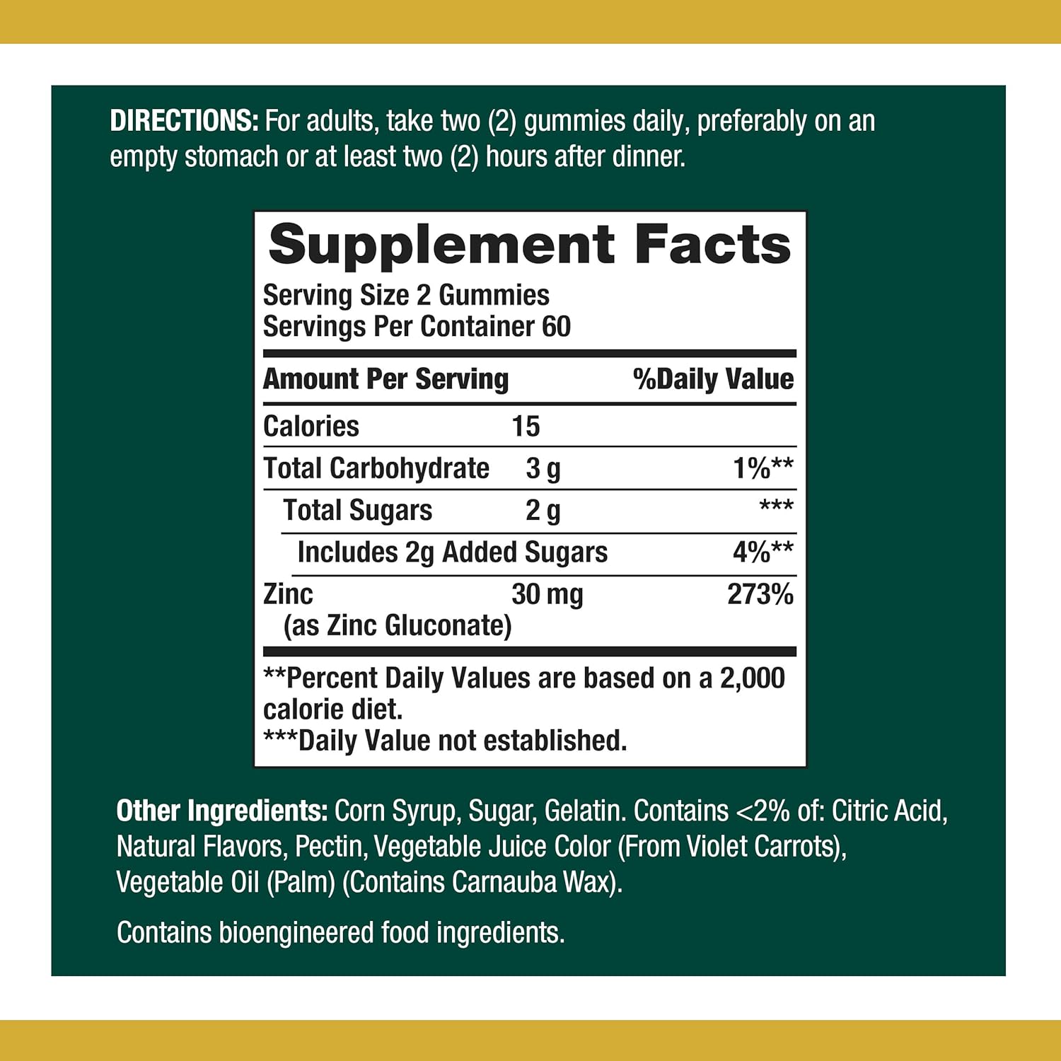 Zinc Gummy by Nature’s Bounty, Immune Support, Mixed Berry, 30 mg, 120 count Gummy: Health & Personal Care