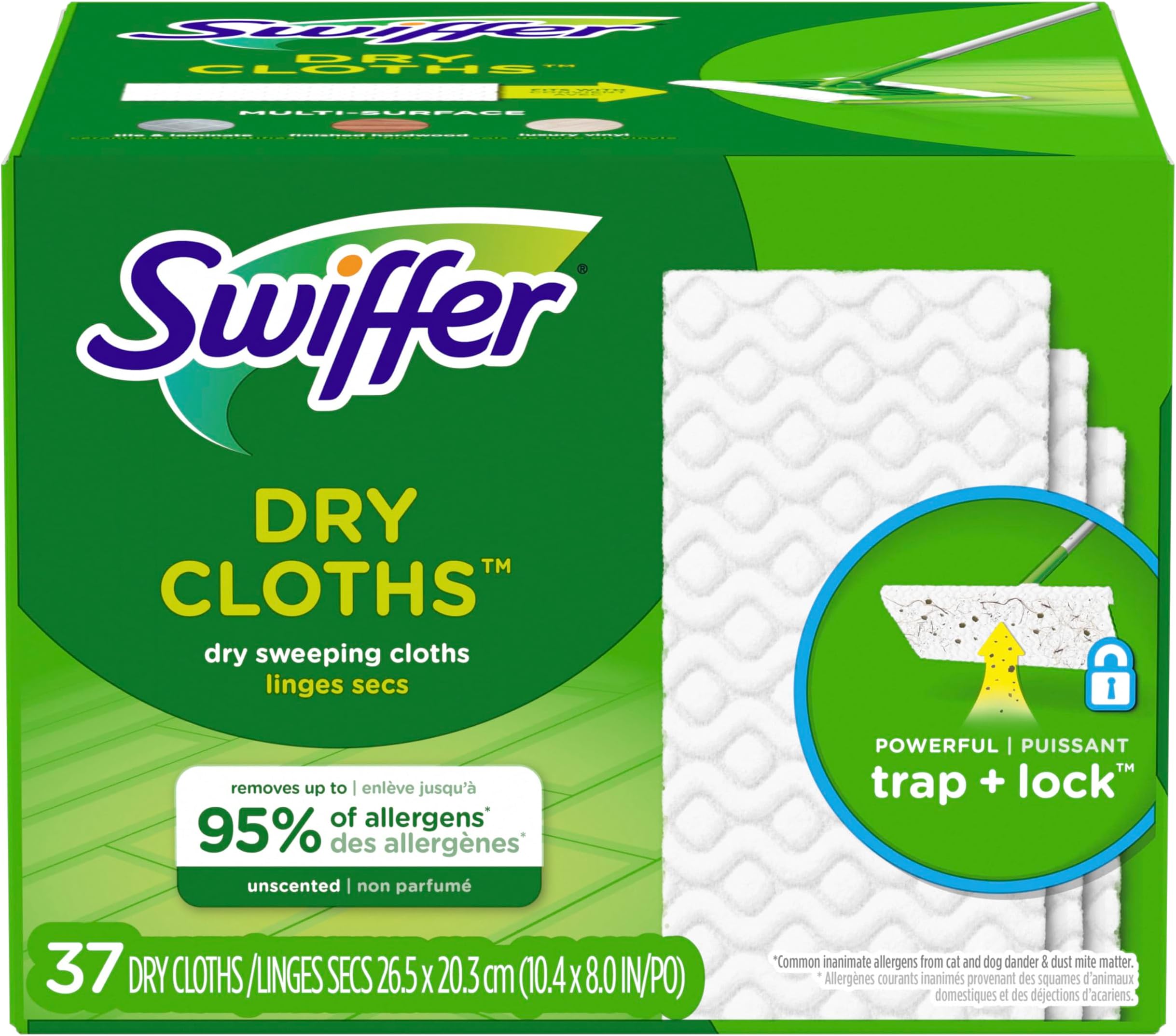 Sweeper Dry Sweeping Pad Refills for Floor mop Unscented 40 Count