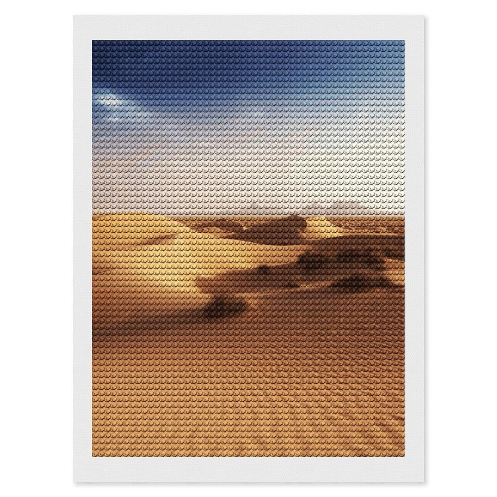 FekiLoot Desert Landscape Diamond Art Kits for Adults Diamond Painting Kits for Beginners DIY Diamond Art Kits Round Full Drill Diamond Dot Gem Painting for Home Wall Decor Gift 12"x16"