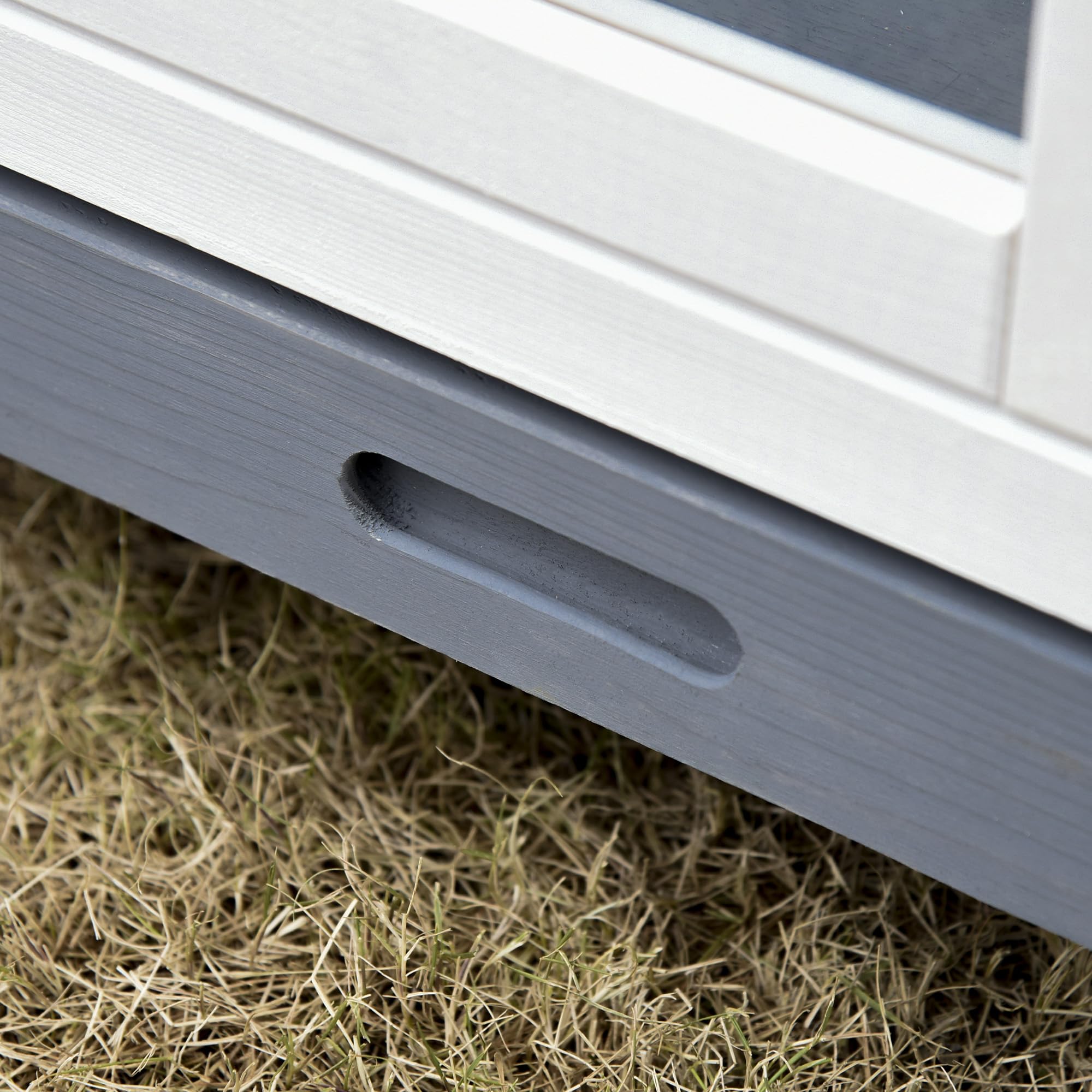 PawHut Conigliera legno rialzata interni 40,25"x23,5"x25" Grigio