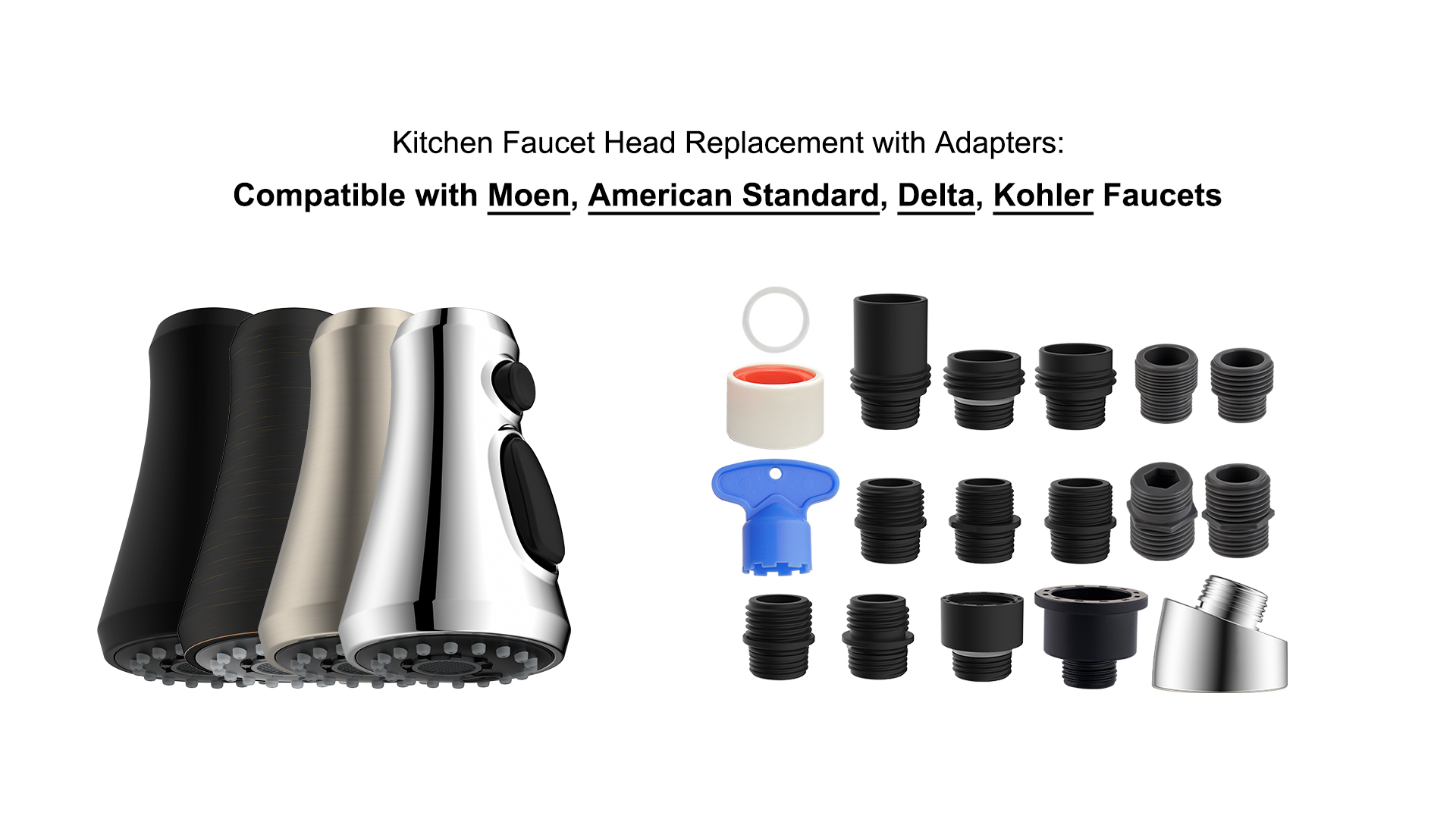 Amazon.com: Hibbent Pull Down Spray Head, NSF/ANSI/CAN 61 & CUPC