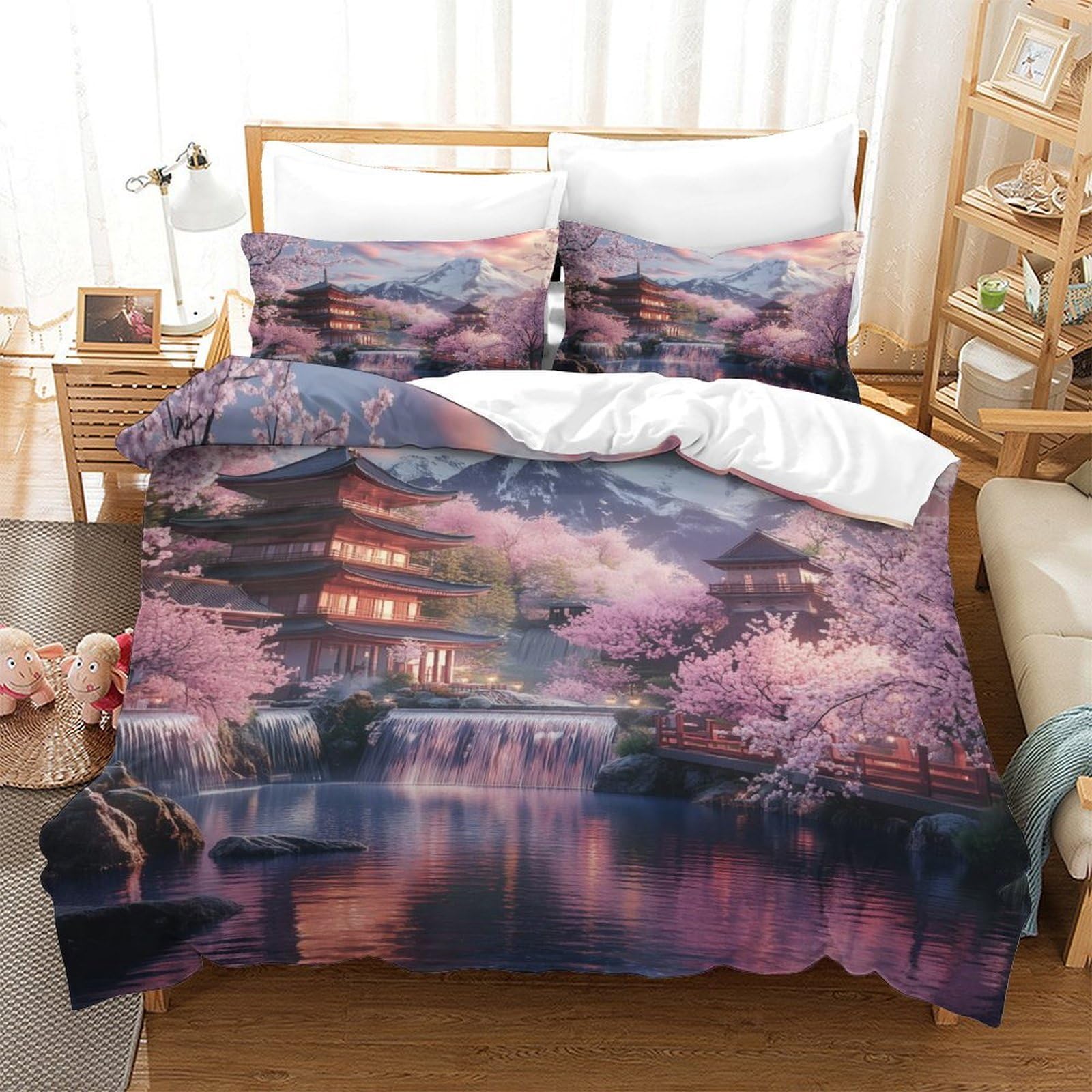Housse de couette science-fiction cráneo 3D avec fermeture éclair cachée et microfibre douce