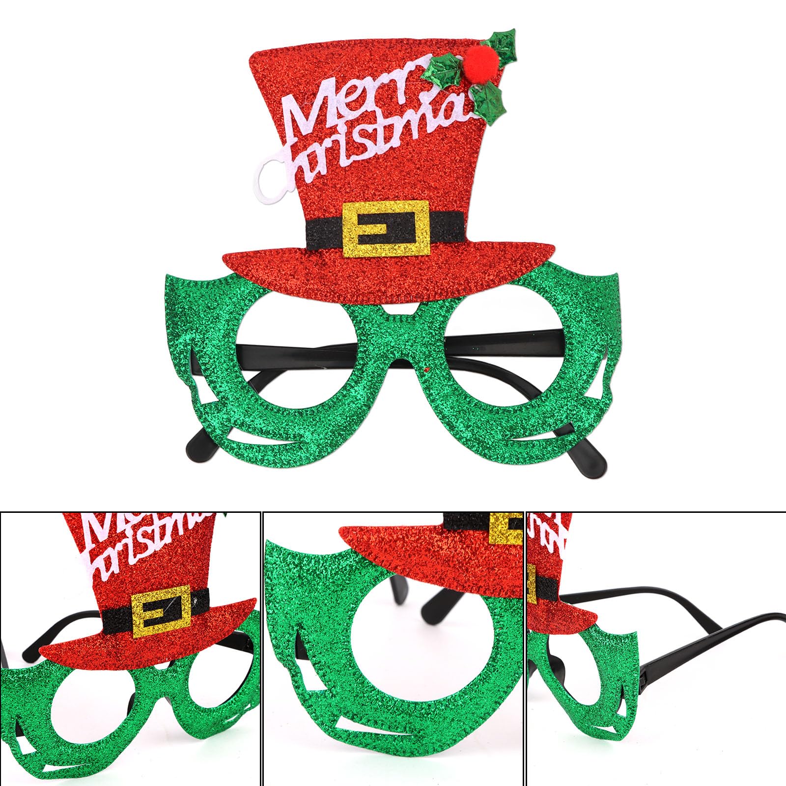 Srotmirw 6 Pcs Christmas Glasses to Wear - Image 3