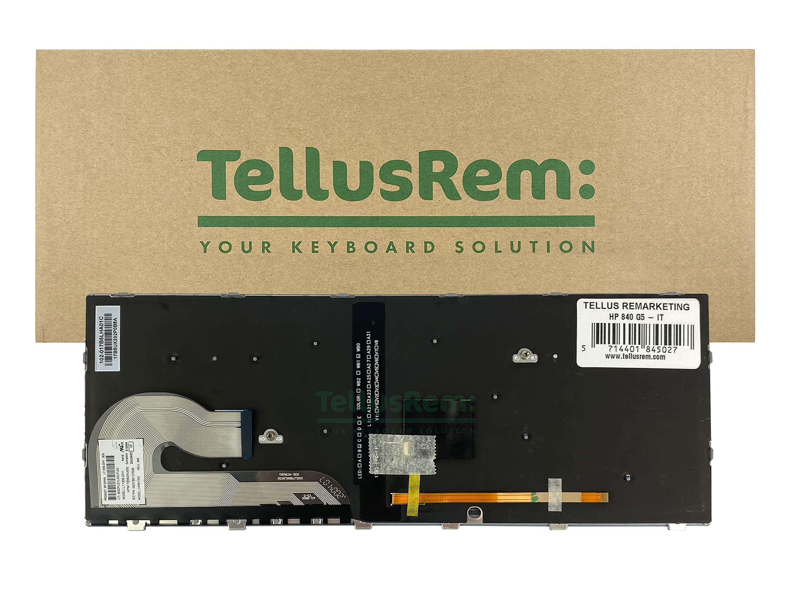 sostituzione della tastiera Italiano retroilluminata per HP 840 G5, 840 G6, 745 G5, 745 G6, ZBook 14u G5, 14u G6