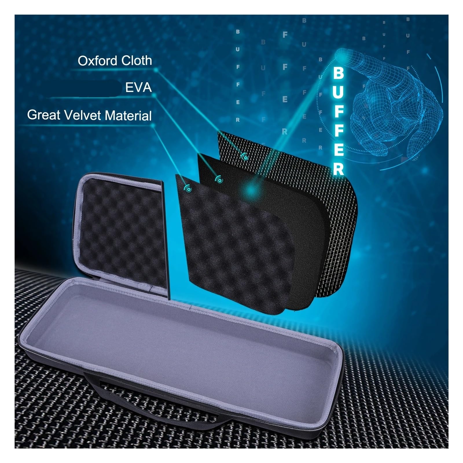 Borsa per Tastiera Custodia rigida for tastiera controller MIDI in EVA, a 32 tasti, custodia protettiva for trasporto solo
