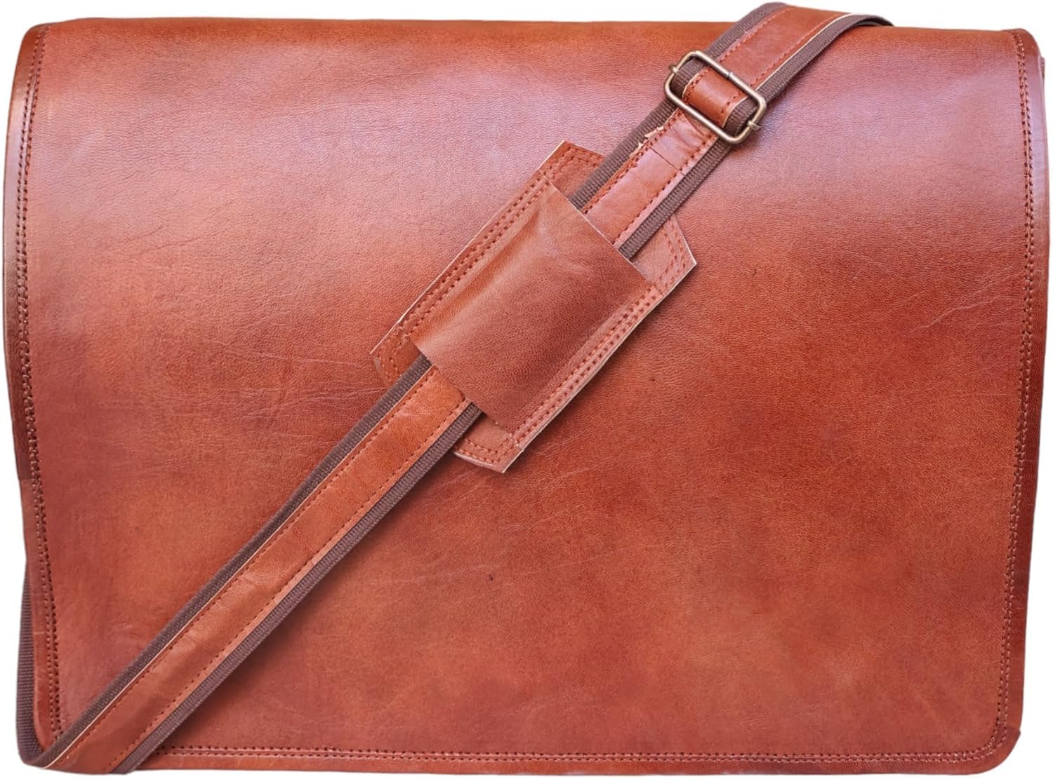 american blue leather messenger bag Full Flap laptop briefcase crossbody satchel shoulder handmade genuine bag