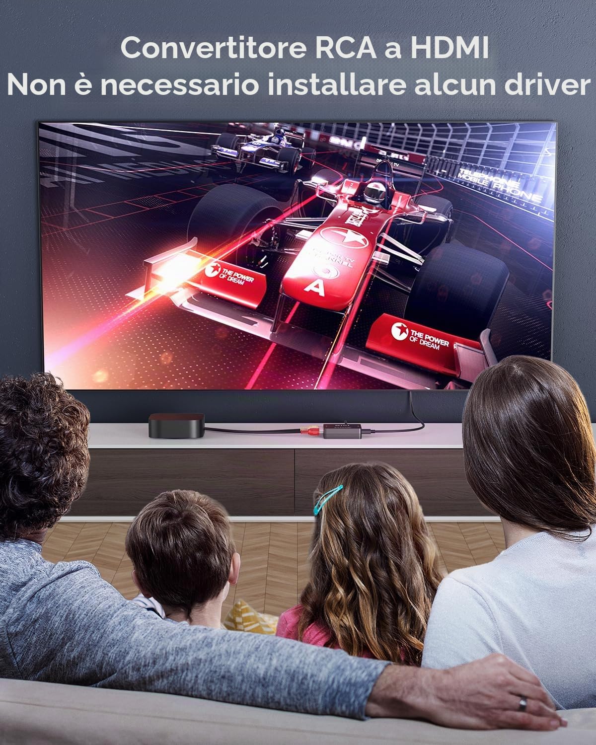 Convertitore Mini AV RCA CVBS a HDMI Video Audio Adattatore 720 1080P per Fotocamera Xbox 360 PS2 WII