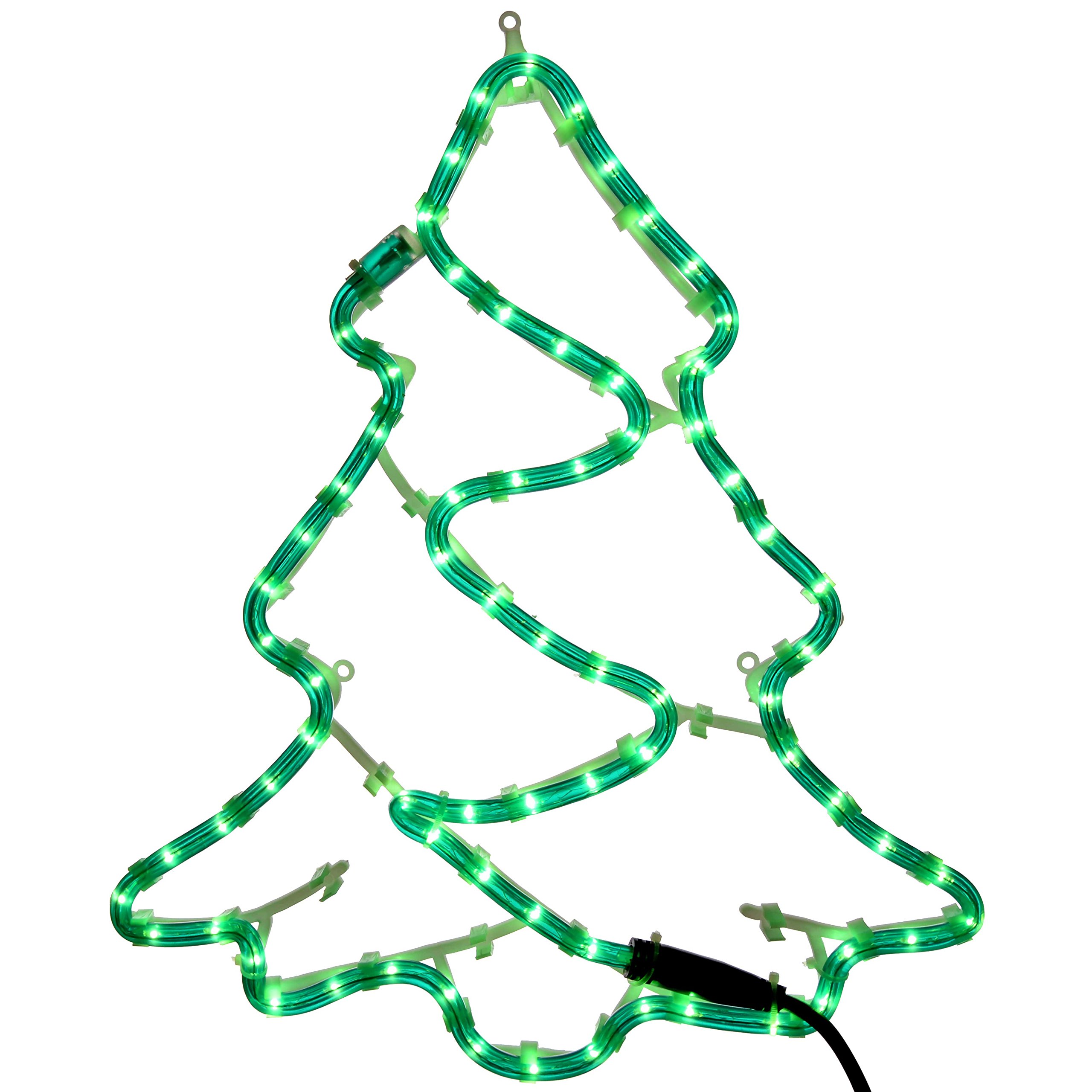 WeRChristmas Christmas Tree Rope Lights Silhouette Decoration, 43 cm - Large, Multi-Colour, Multicolour, 43 x 37 cm