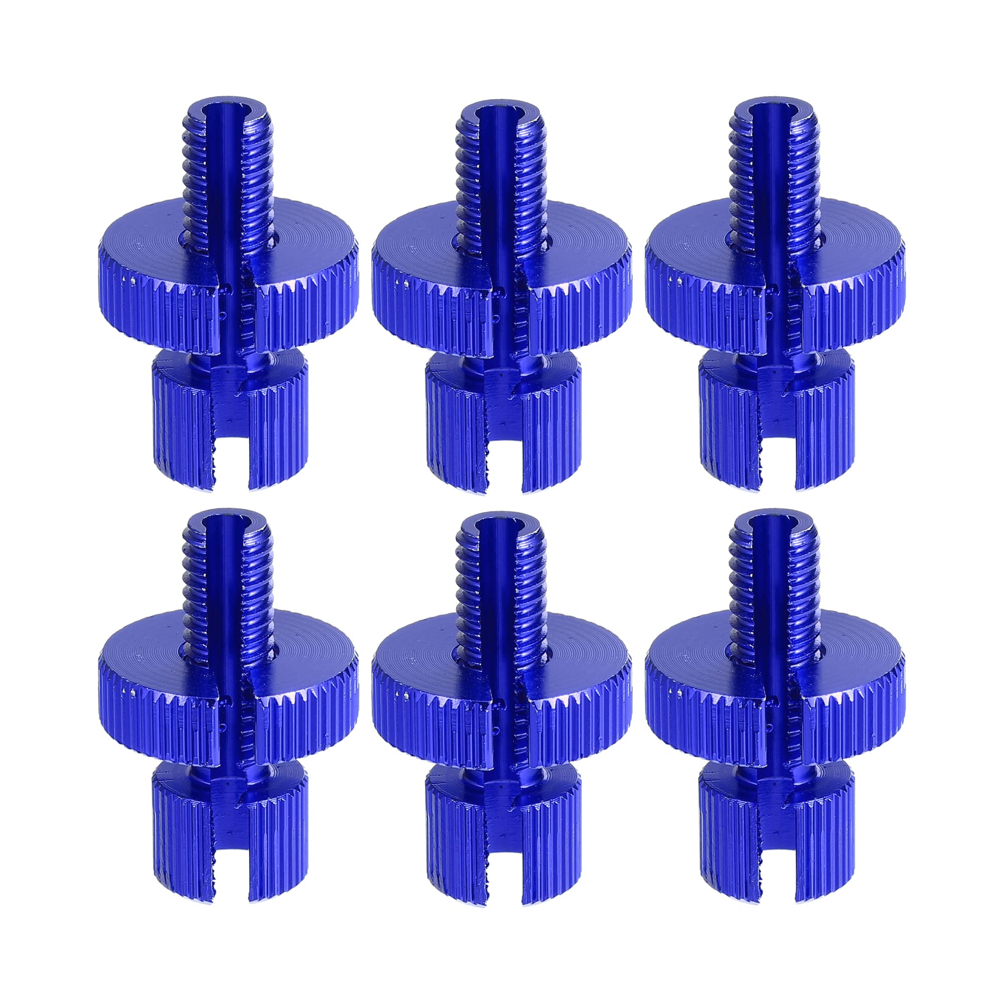 X AUTOHAUX 6 Pcs M8 Brake Clutch Cable Adjuster Screw for Motorcycle Blue