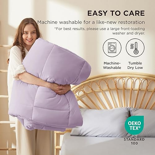 Vista 79 de Bedsure - Edredón de color liso