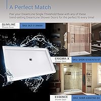 Vista 100 de DreamLine SlimLine DLT-1134420-22 - Base de ducha con drenaje central de 34 pulgadas de profundidad x 42 pulgadas de ancho x 2 3/4 pulgadas de alto