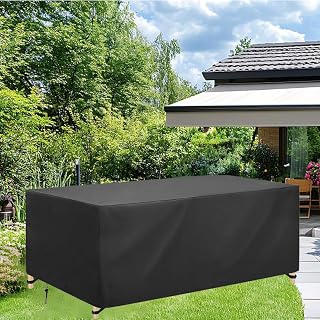 Gartentisch Abdeckung 170x140x110cm/LxWxH Plane Gartenmöbel Wasserdicht Schutzhülle,600d Oxford Gewebe Winterfest Gartenmöbel Schutz,Abdeckplanen Für Gartenmöbel Outdoor - Amazon product rated Grade A